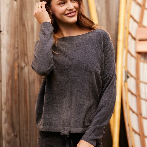 Barefoot Dreams CozyChic Ultra Lite Slouchy Pullover - Picture 3 of 8